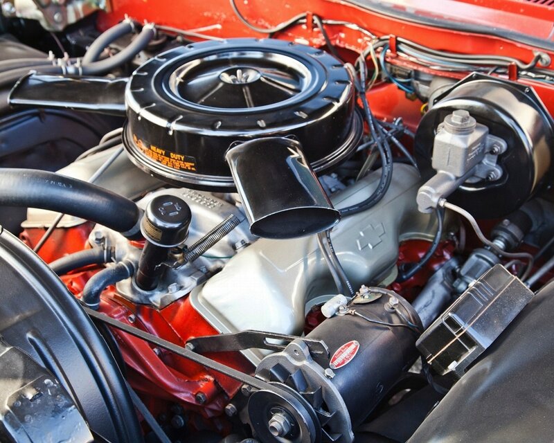 close-up of car engine
