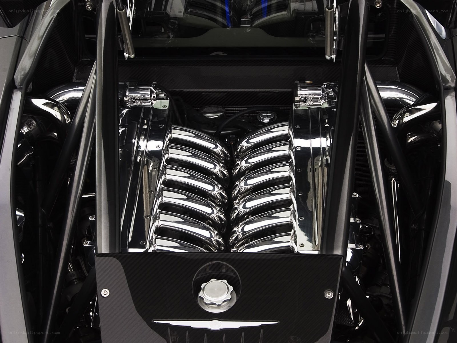 close-up of car engine