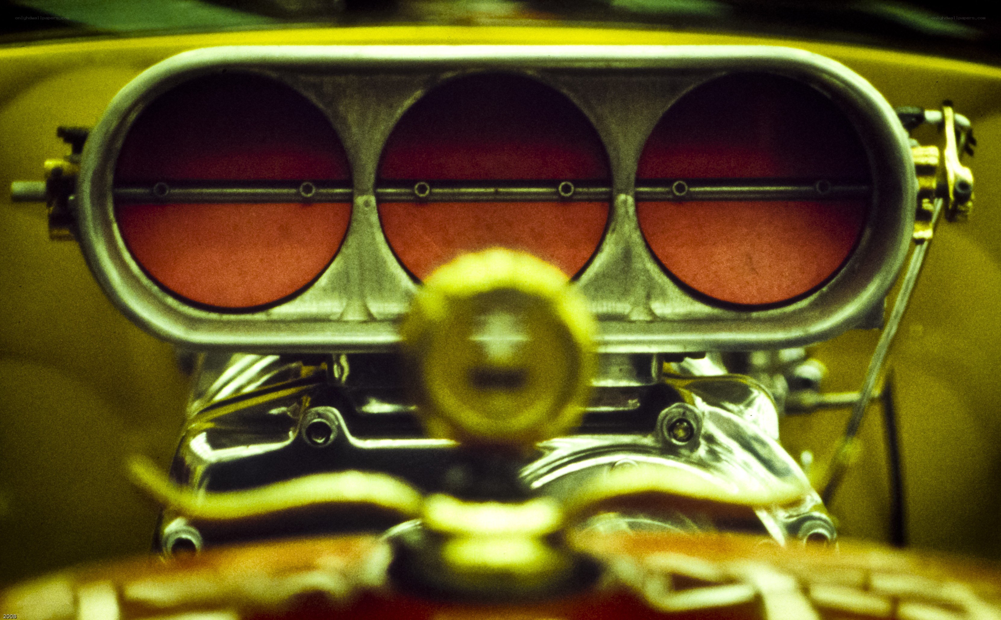 close-up of car engine