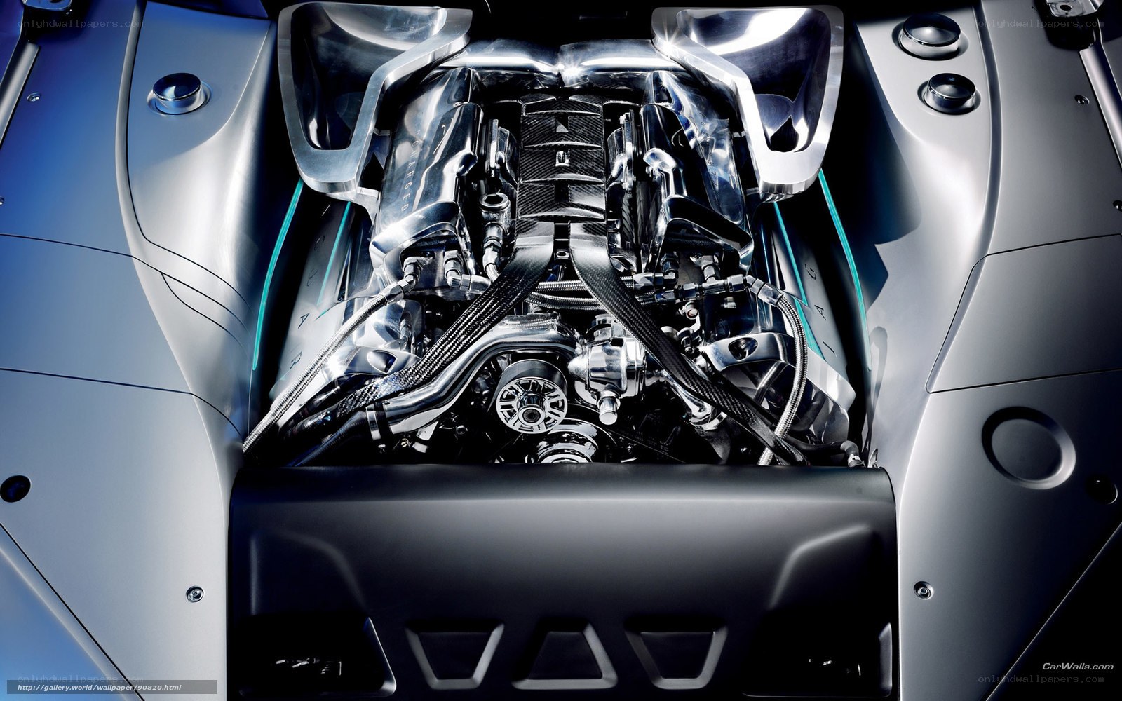 close-up of car engine