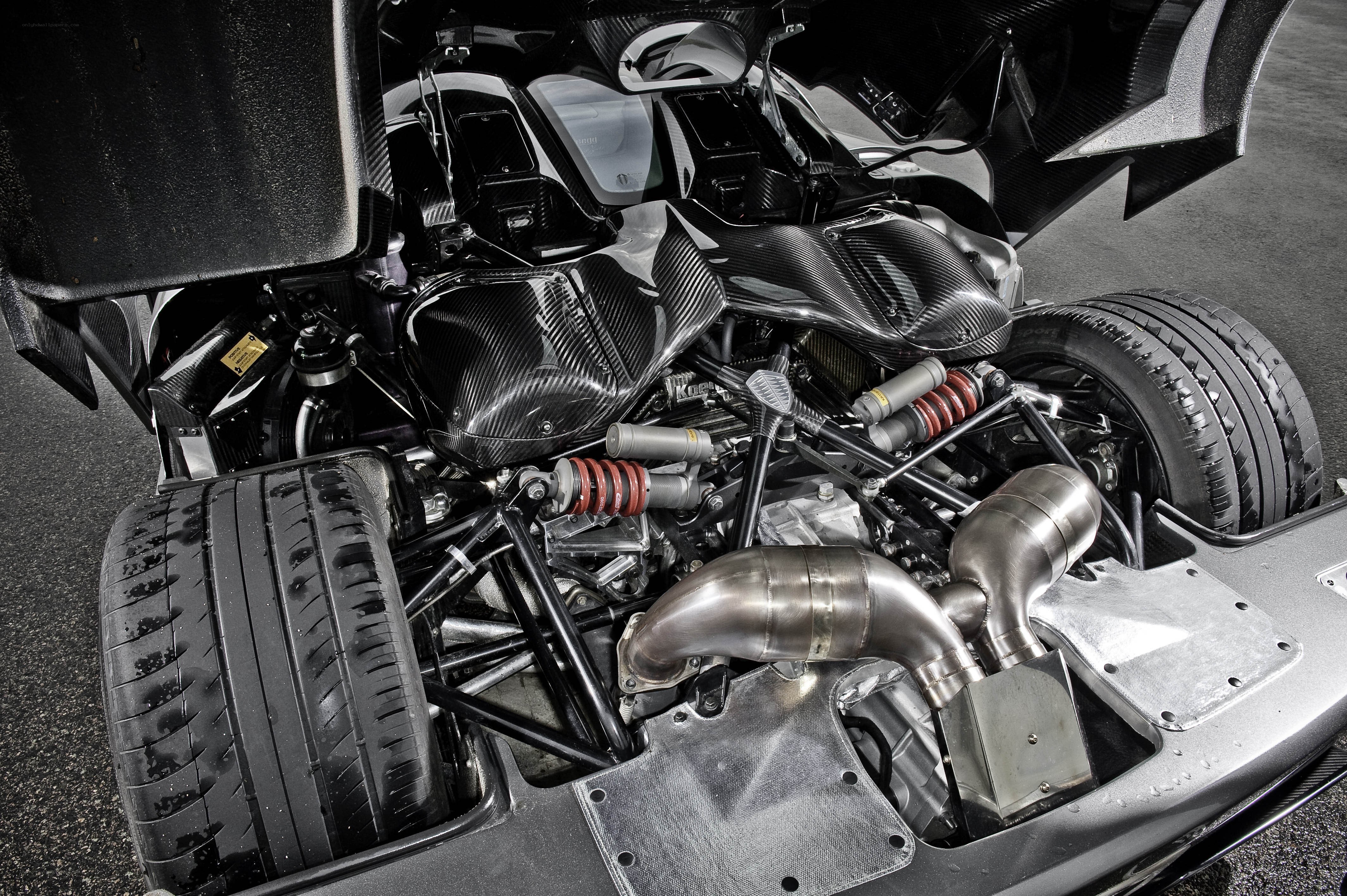 close-up of car engine