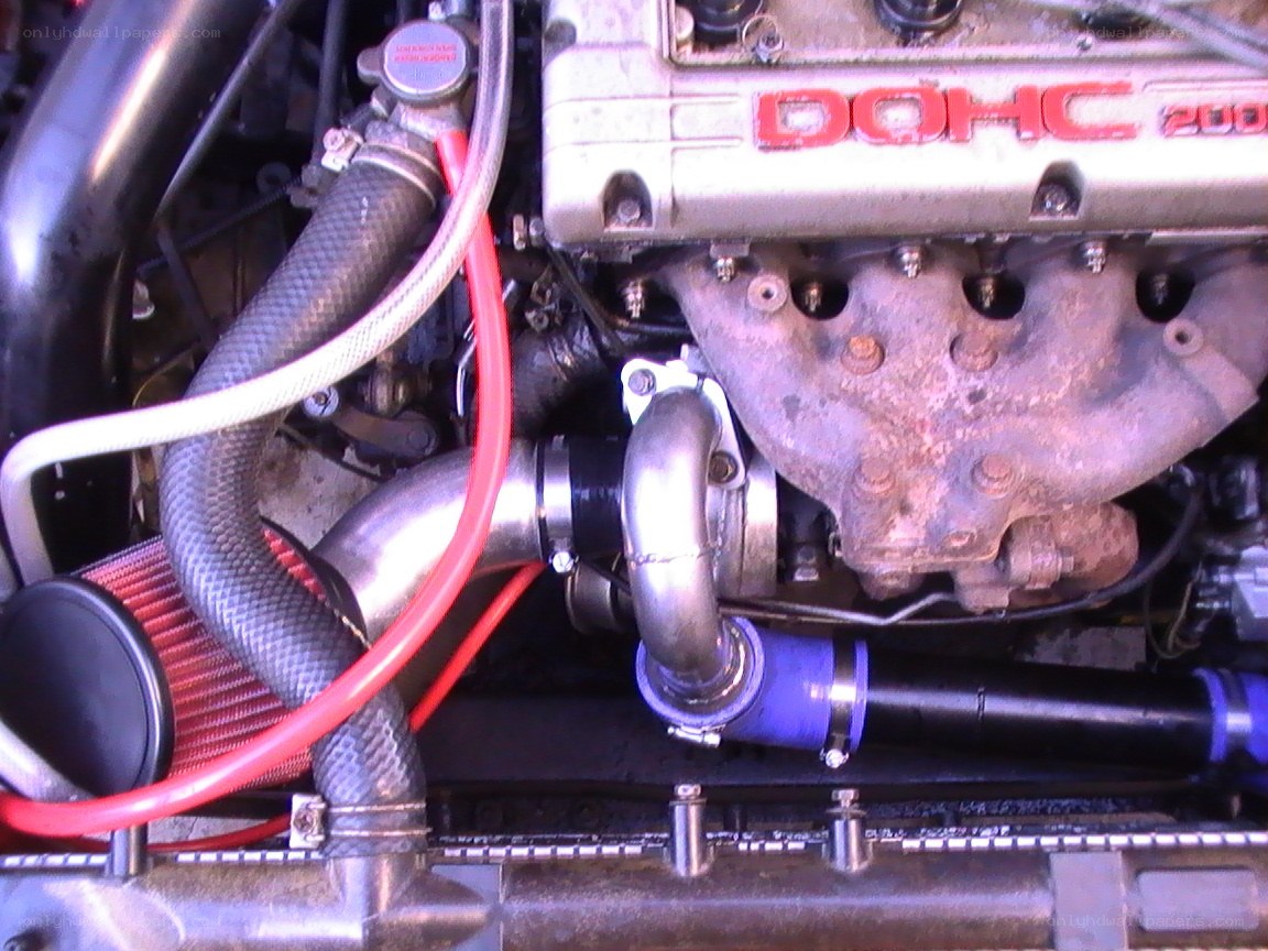 close-up of car engine components