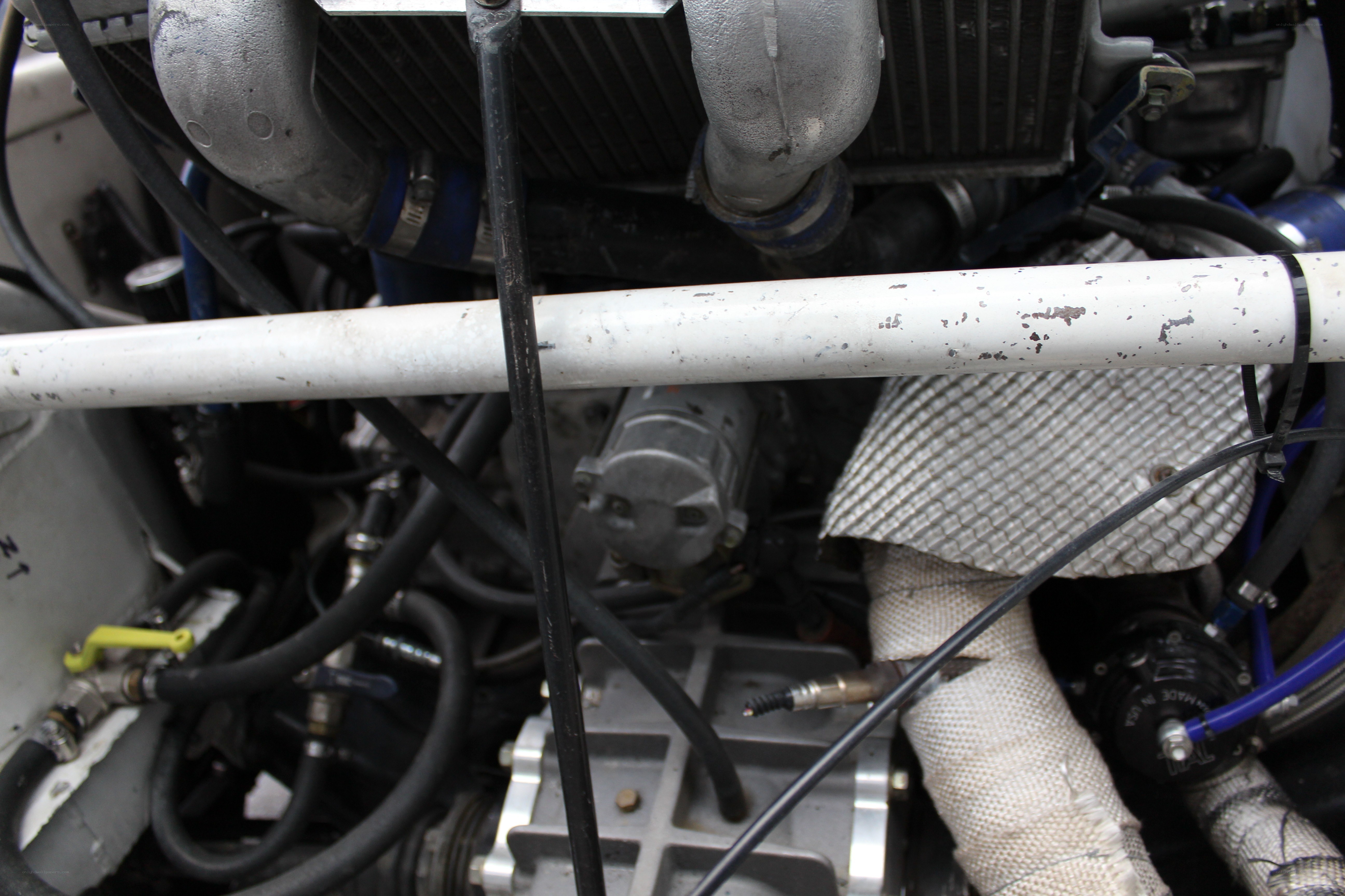 close-up of car engine components