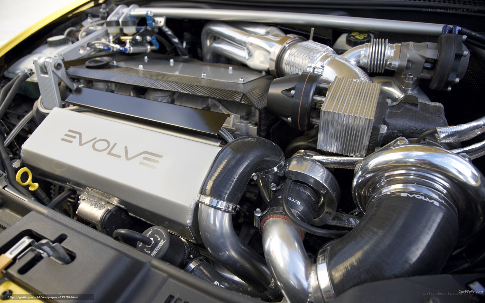 close-up of car engine