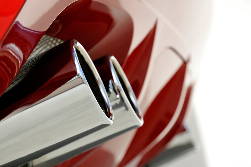 close-up of car exhaust