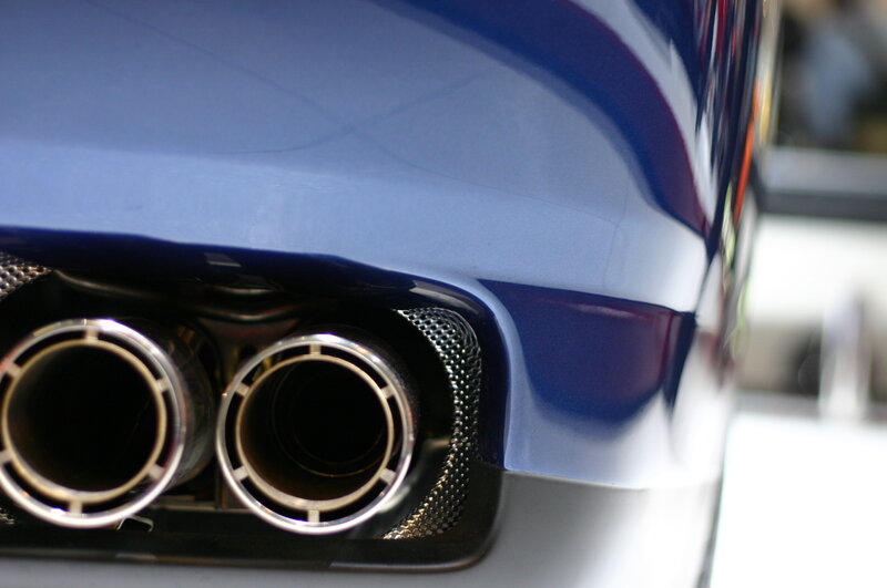 close-up of car exhaust