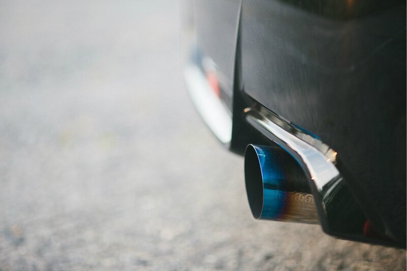 close-up of car exhaust