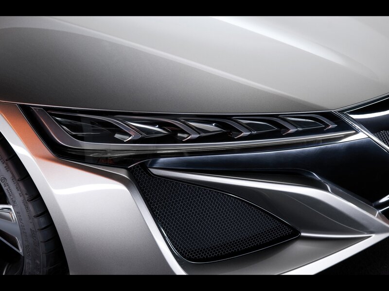 Close-up of car front design