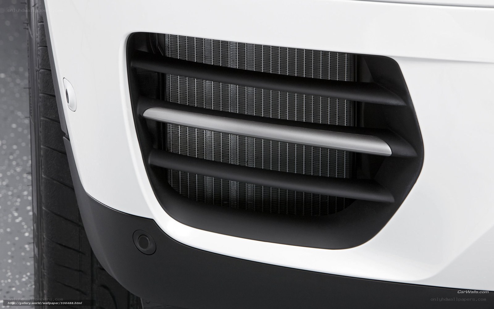 close-up of car grille