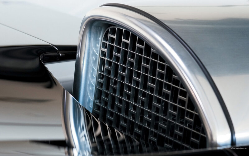 close-up of car grille