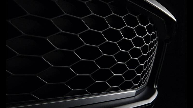 close-up of car grille