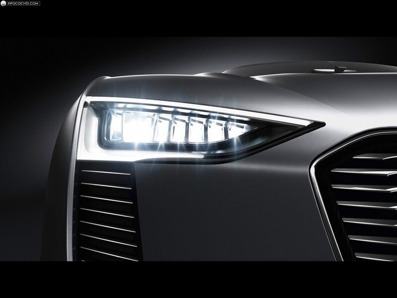 close-up of car headlight