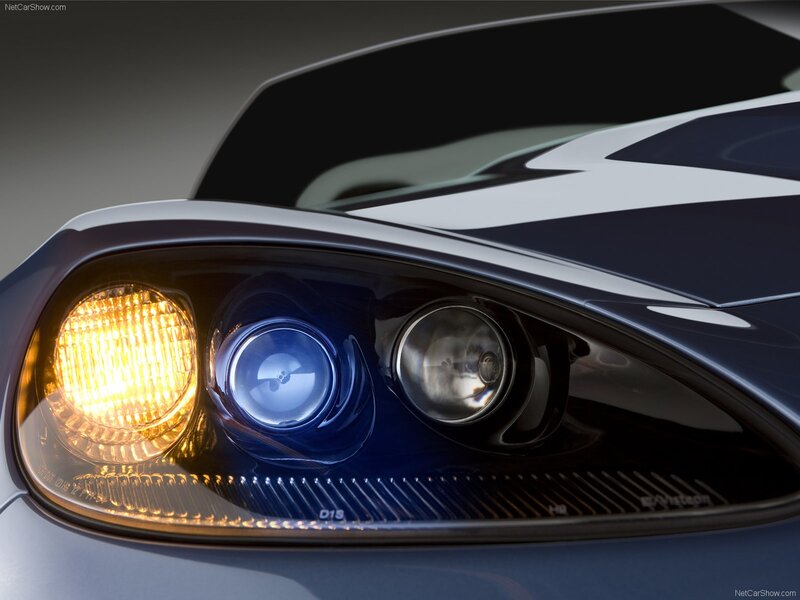 close-up of car headlight