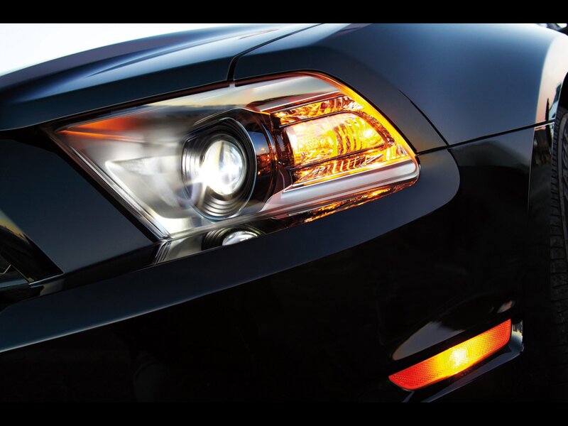 close-up of car headlight