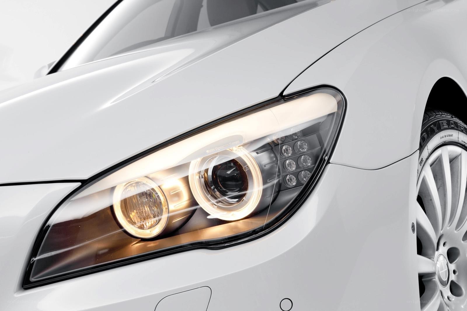 close-up of car headlight