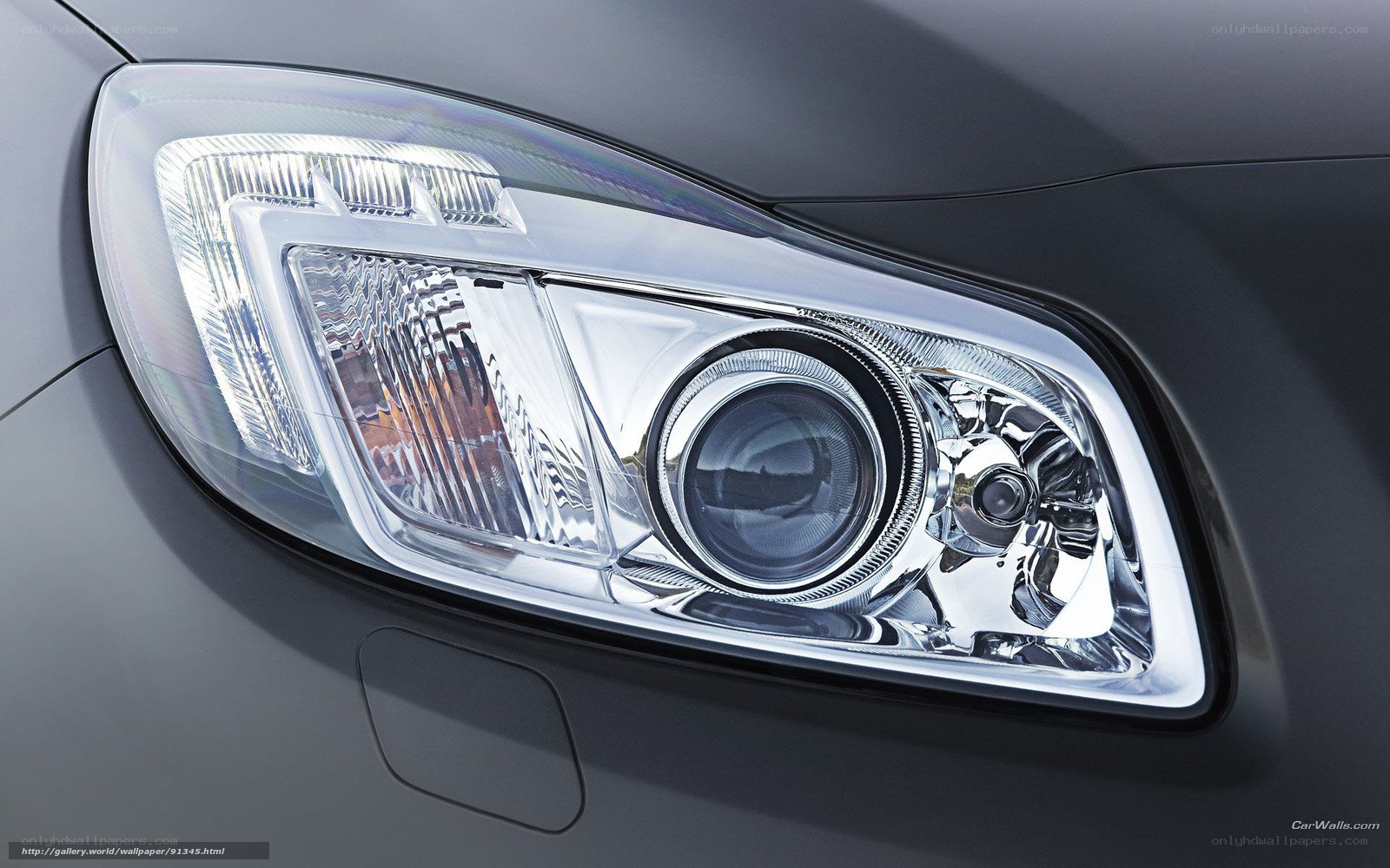 close-up of car headlight