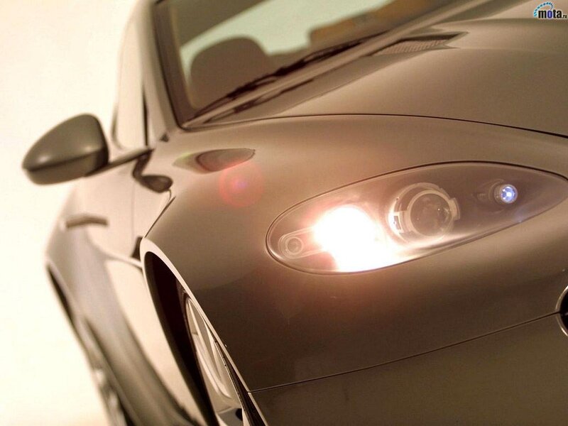 close-up of car headlight