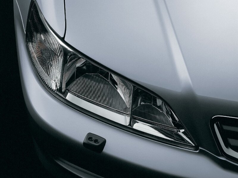 close-up of car headlight