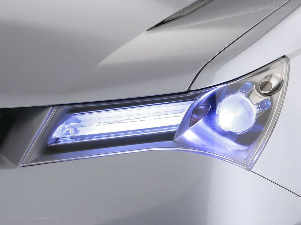 close-up of car headlight