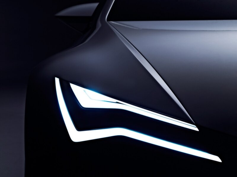 Close-up of car headlight