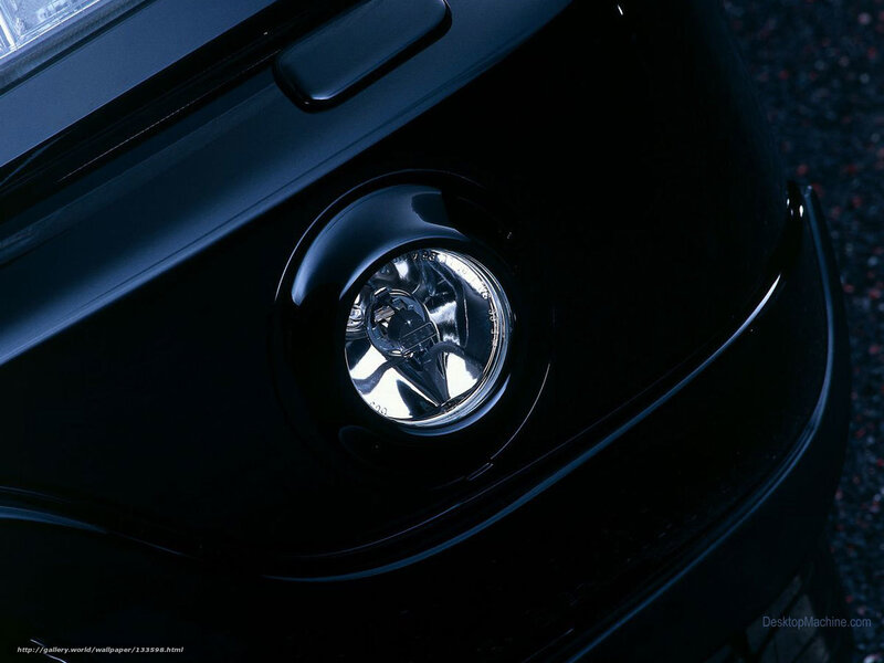 Close-up of Car Headlight — Black