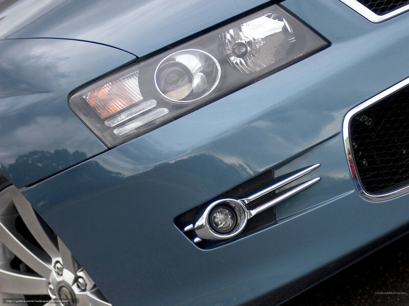 Close-up of Car Headlight — Blue