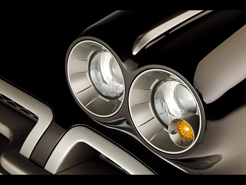 close-up of car headlights