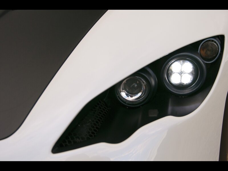close-up of car headlights