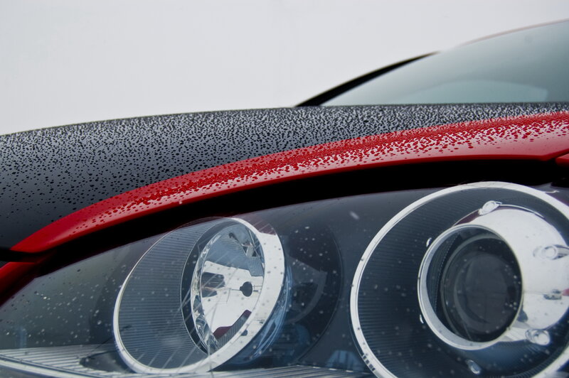 Close-up of car headlights