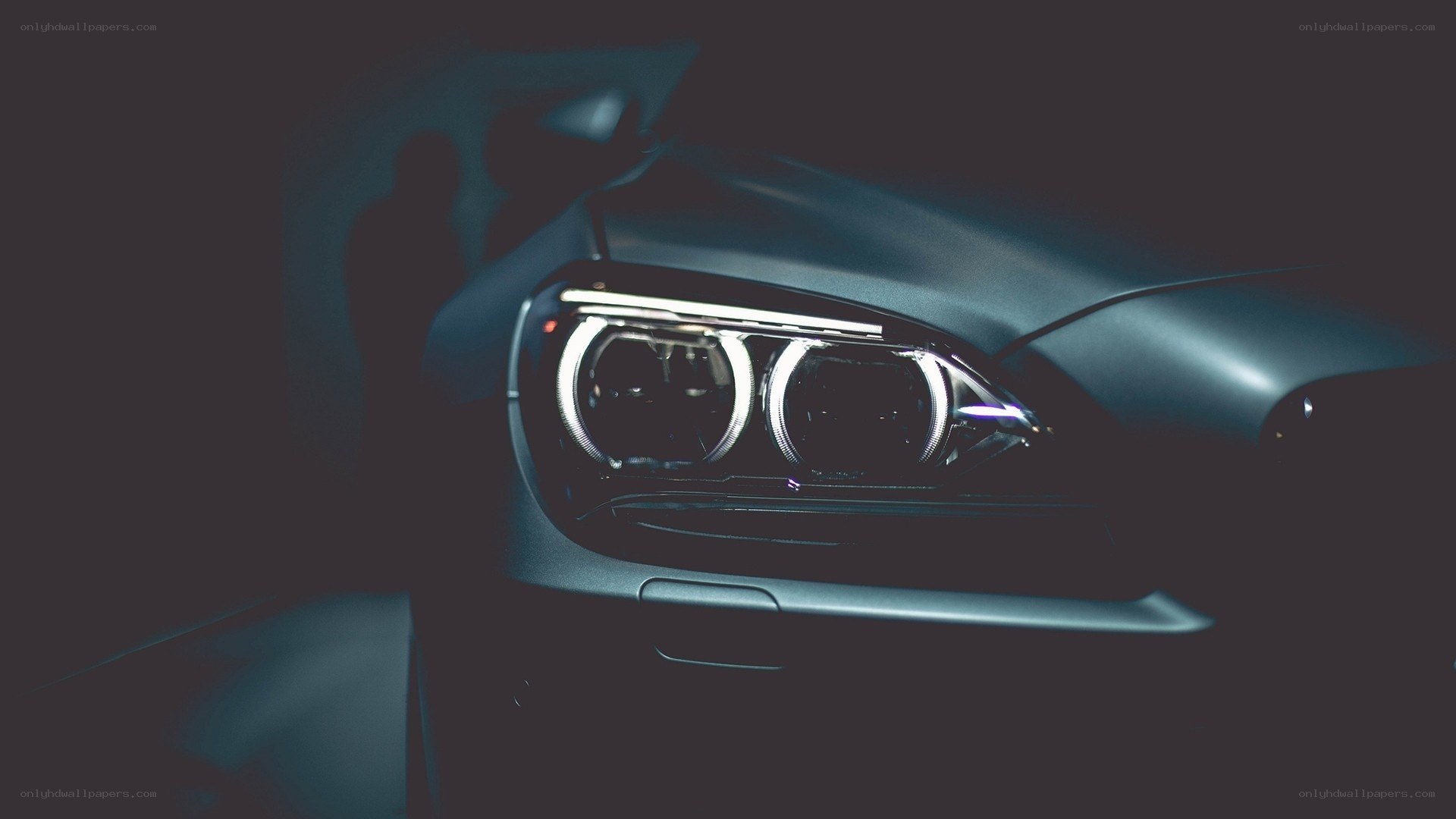 close-up of car headlights