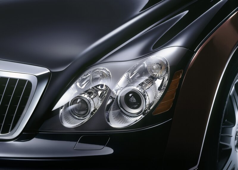 close-up of car headlights