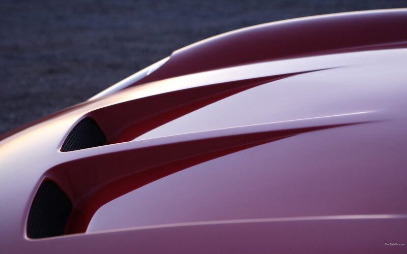 close-up of car hood
