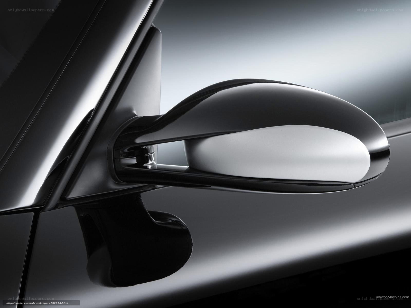 close-up of car side mirror