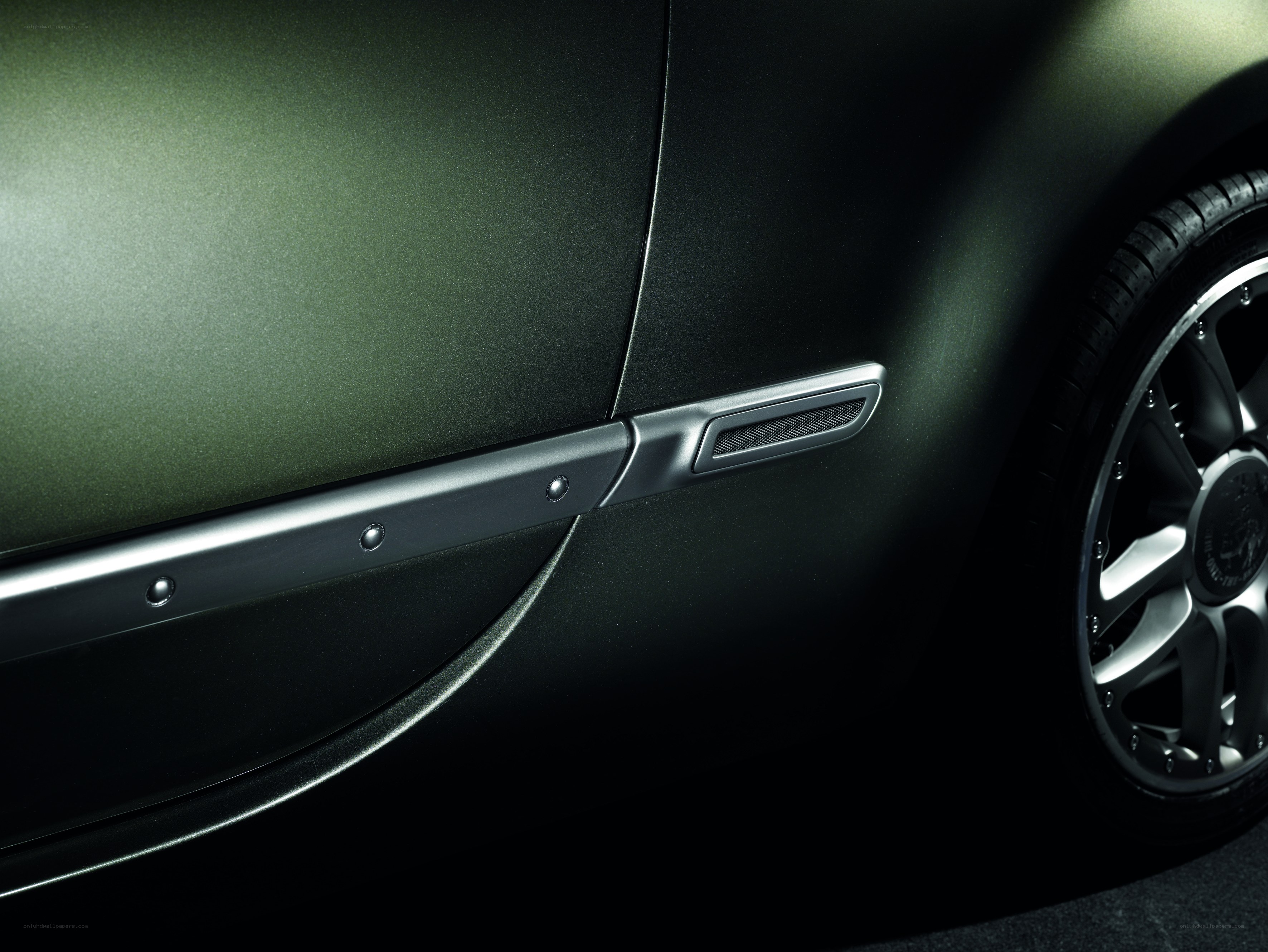close-up of car side panel