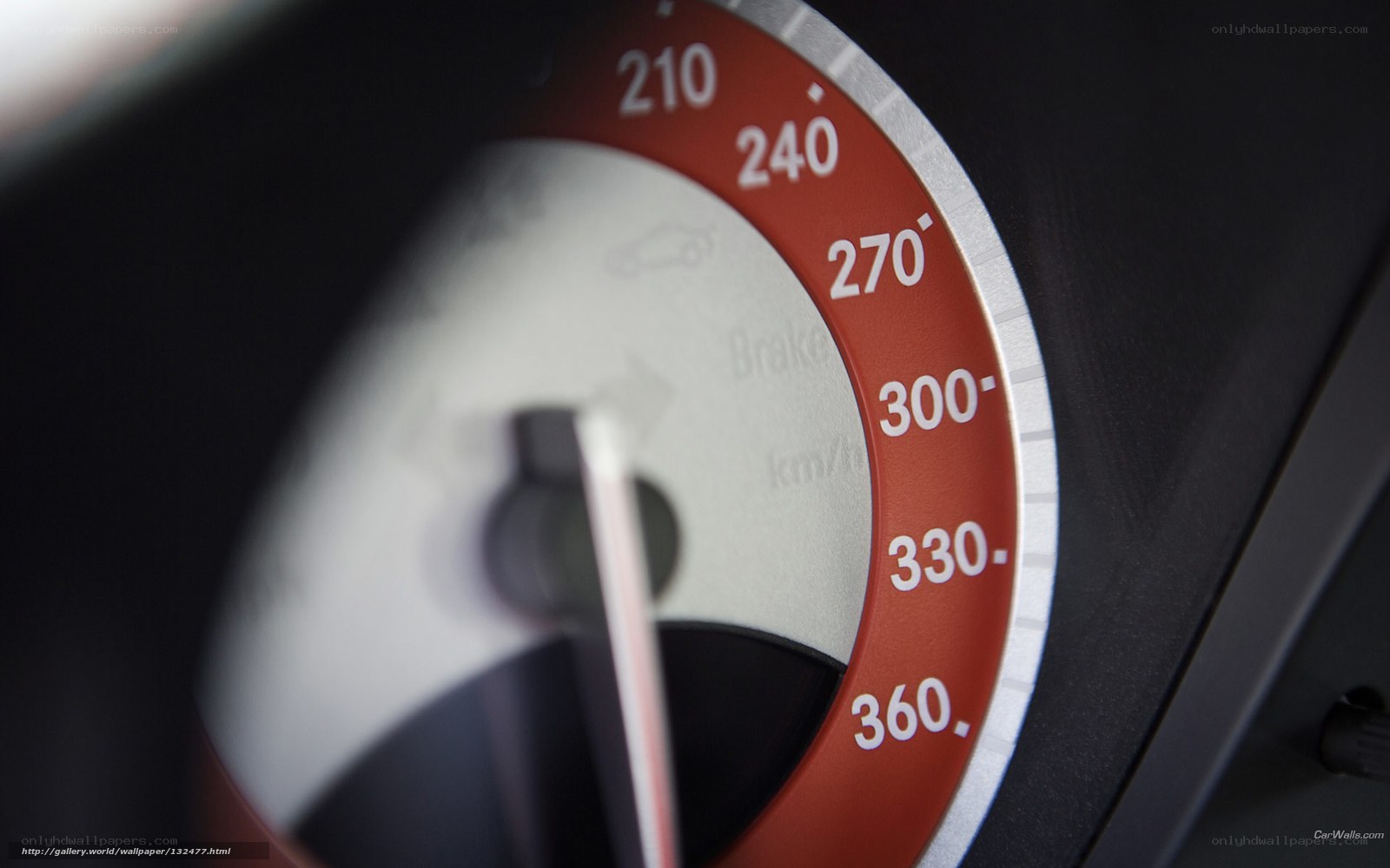 close-up of car speedometer