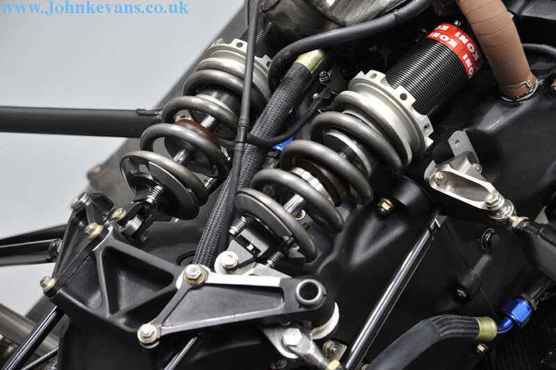 close-up of car suspension