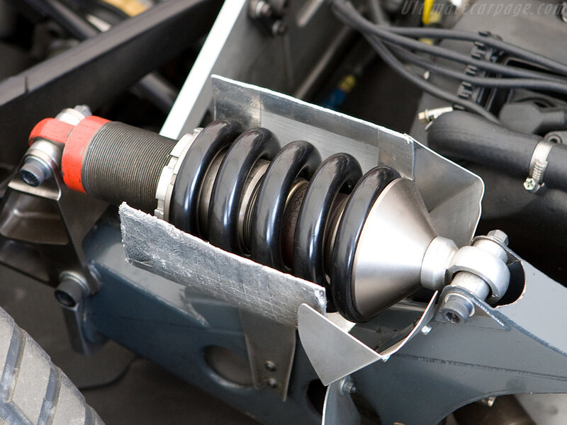 close-up of car suspension
