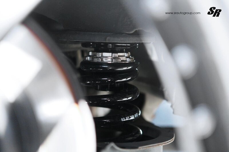 close-up of car suspension