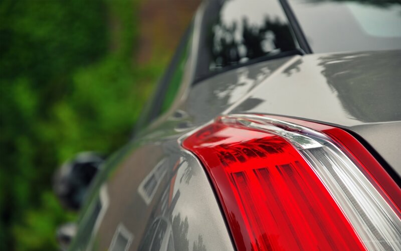 close-up of car taillight