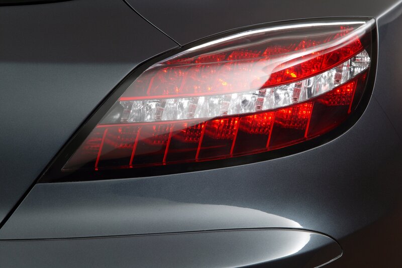 close-up of car taillight