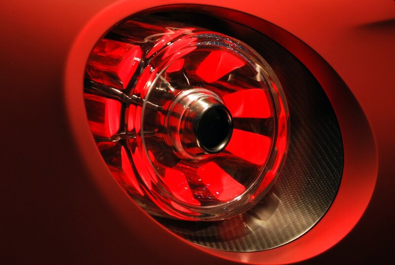 close-up of car taillight