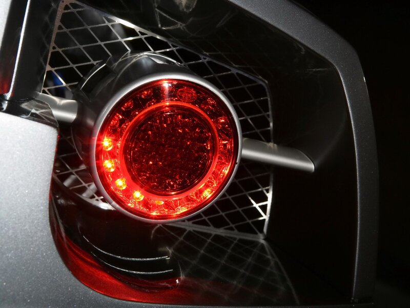 close-up of car taillight