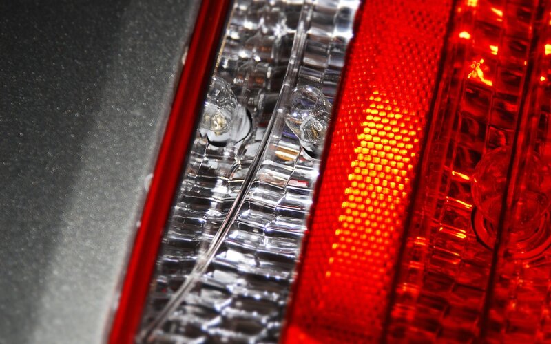 close-up of car taillight