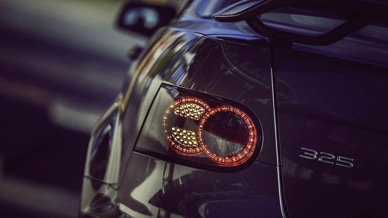 close-up of car taillight