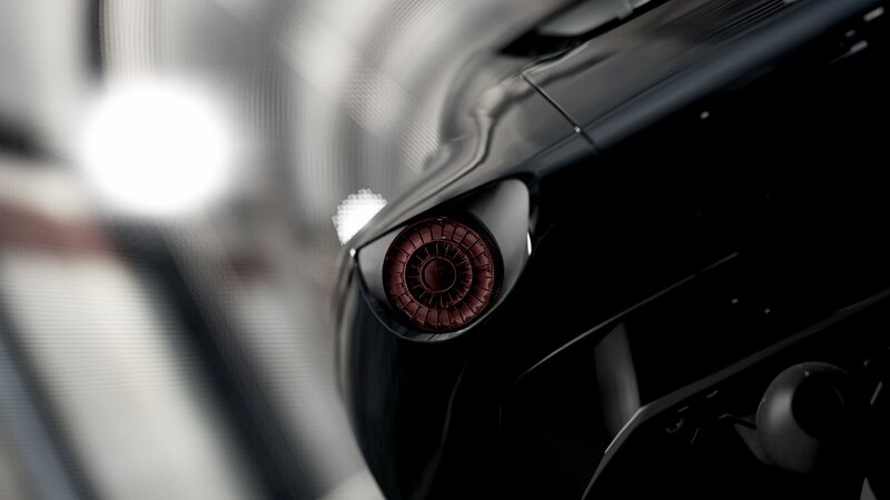 close-up of car taillight