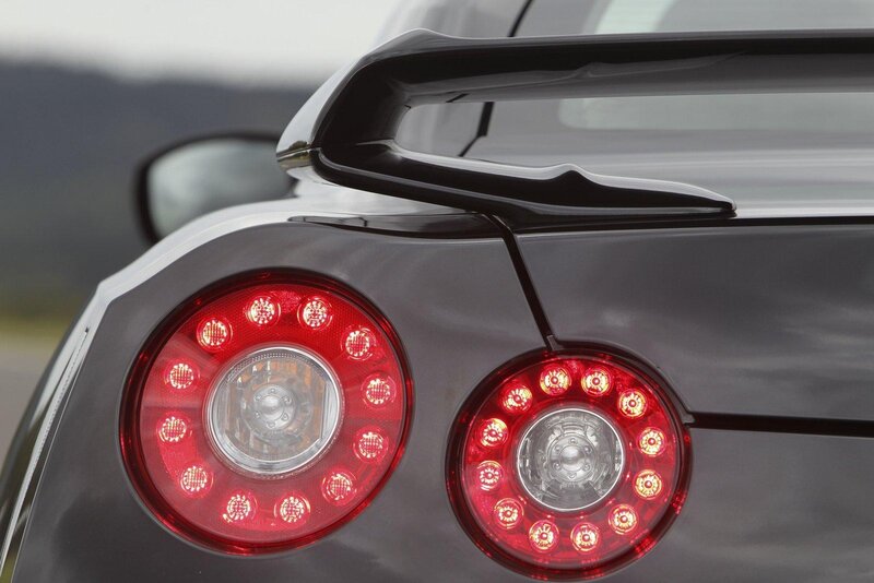 close-up of car taillights
