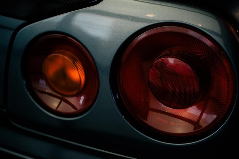close-up of car taillights