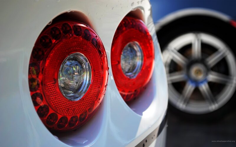 close-up of car taillights