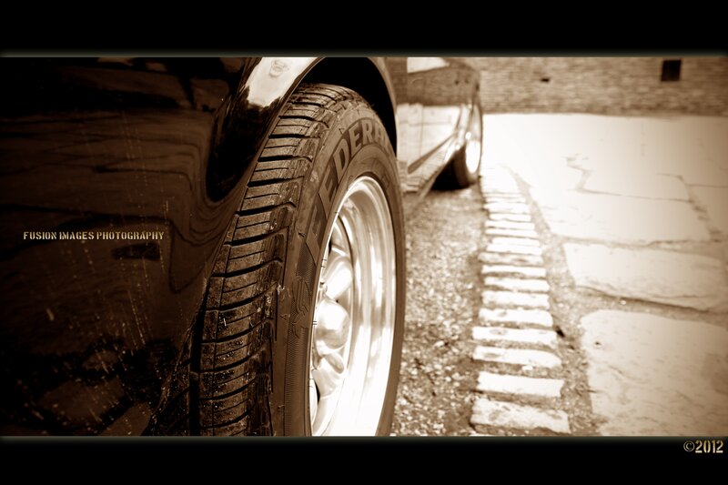 close-up of car tire