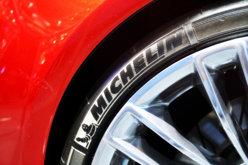 close-up of car tire